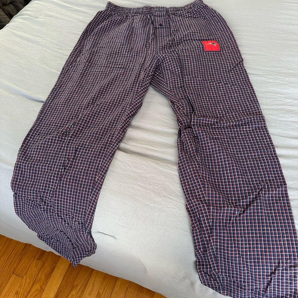Men's Checkered Pants - New England Patriots Red and Blue plaid